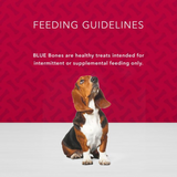 Blue Buffalo Bones Natural Crunchy Dog Treats, Large Dog Biscuits, Beef 16 oz.
