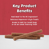 Blue Buffalo Stix Pepperoni Style Soft-Moist Dog Treats, Beef Recipe 5 oz. Bag
