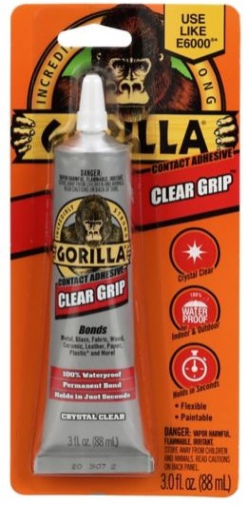 Gorilla Contact Adhesive, 3 oz 100% Waterproof For Indoor/Outdoor 8040001