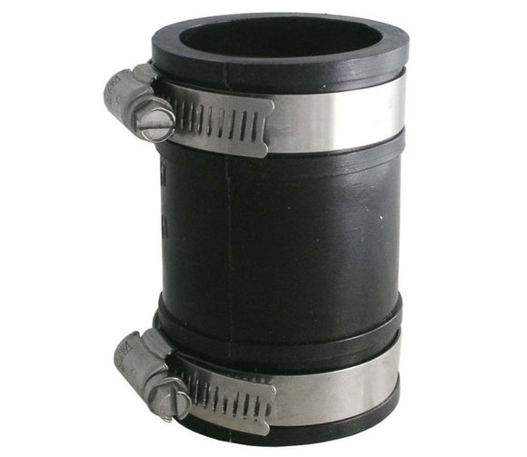 LDR Industries 808 156-150 1-1/2 in. x 1-1/2 in. Flexible Coupling, Black Color