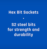 JobSmart JS202415 3/8 in. Drive SAE Hex Bit Socket Set, 7 pc.