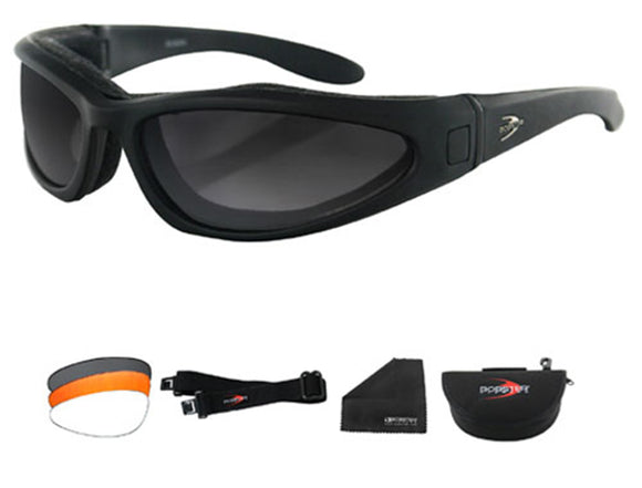 Balboa ELR201 Black Frame Low Rider II Convertible - 3 Sets Of Lenses