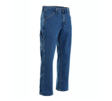Blue Mountain FMB-1503 Men's Mid-Rise Denim Utility Jeans, Medium Wash, S40X32