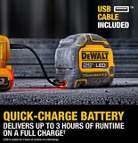 DeWALT DWHT35625S Tough Series Rechargeable LED Light Tape Measure, 1-1/4" x 25'