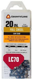 CountyLine 85070NSTSC Chainsaw Chains 20 Inch 70 Link Full Chisel Steel