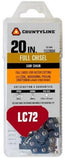 CountyLine 85072NSTSC Chainsaw Chains 20 Inch 72 Link Full Chisel