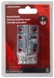 Hardware Essentials 851021 Indoor and Outdoor Cd-Barrel Bolts 2 inch Zinc