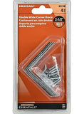 Hardware Essentials 851148 Double Wide Corner Braces Zinc Plated 2-1/2", 4 Pack