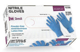 Cotran 87-503 Sharplex Powder Latex Free Nitrile Gloves 100-Pack Light Blue, M