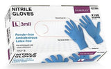 Cotran 87-503 Sharplex Powder Latex Free Nitrile Gloves 100-Pack Light Blue, L