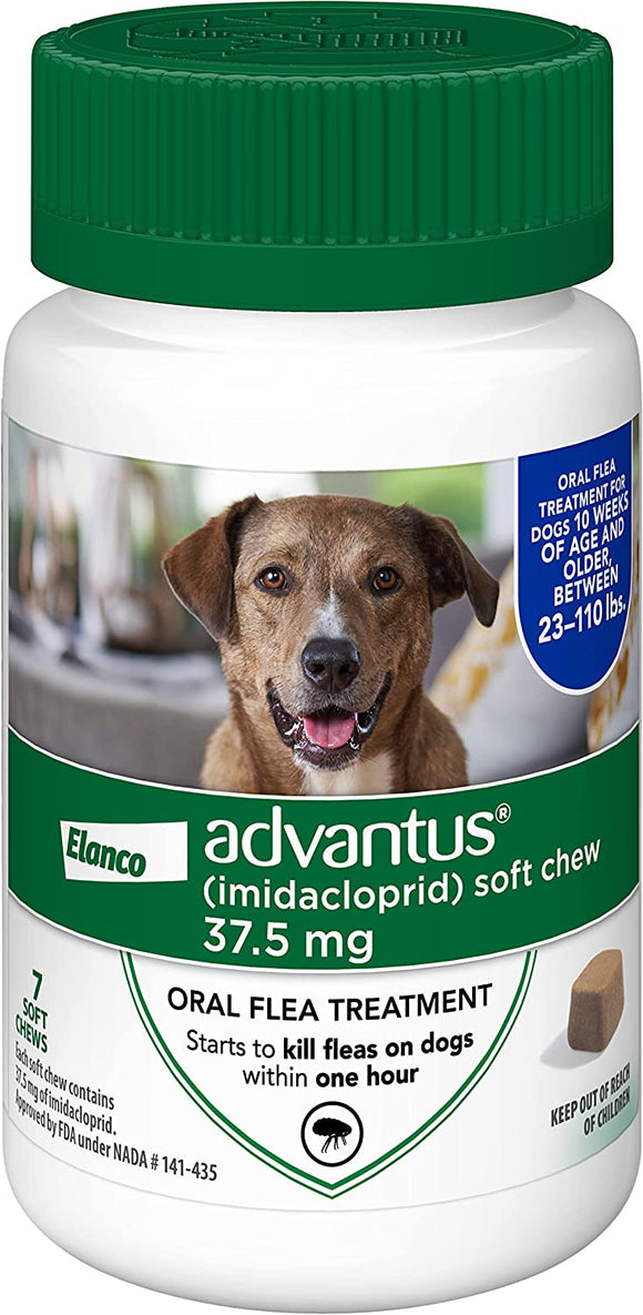 Advantus 87082393 37.5mg Flea Control (7) Soft Chews for Large Dogs