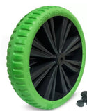 Kenda Flex Lite Flat-Free Replacement Wheelbarrow Wheel, Green Tire - 15 in.