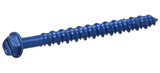 Hillman 41555 Flat-Head Phillip Concrete Screw Anchor, Blue 3/16"x2-1/4", 2-Pack