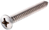 Hillman 881897 Stainless Oval-head Phillips Sheet Metal Screw #10 x 1" 10-Pack