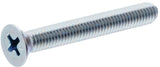 Hillman 884093 M6-1.00 x 20mm Metric Flat-head Phillips Machine Screw 2-Pack
