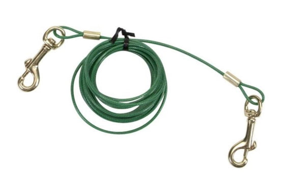 Retriever 12 ft Dog Tie Out Cable for Puppies 89040 PUP12 - Up to 15 lb Capacity