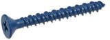 Hillman 8973 Flat-Head Phillip Concrete Screw Anchor 3/16" x1-1/4" Blue