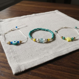 Evil Eye Star Bracelet Set, Turquoise Beach Friendship Bracelets, Handmade Coastal Jewelry Gift for Her