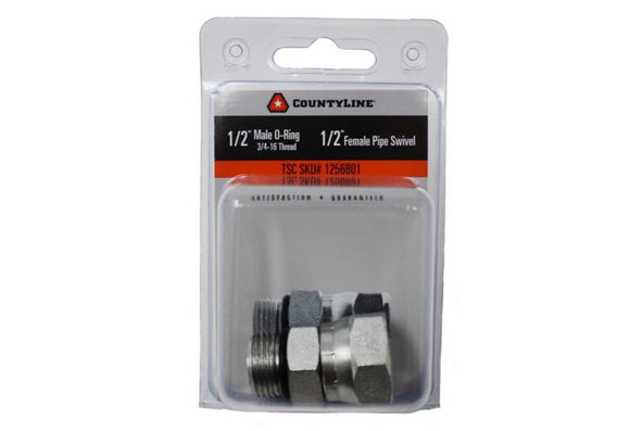 CountyLine 8MB-8FPX-TSC 1/2 in. Male Boss O-Ring x 1/2 in. Female Pipe Swivel