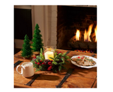 Red Shed GH216779 Pine and Berries Christmas Decoration with LED Candle, 12 in.