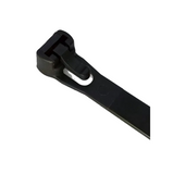 Cambridge 200602 8 in. Releasable UV-Resistant Cable Ties, Black, 20-Pack