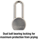 Master Lock 930DLHPF Solid Steel Padlocks 7/16 inch Diameter Shackle Gray