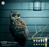 Savant GE LED+ Dusk to Dawn LED Light Bulbs, Soft White, Automatic Light Sensor