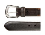 Blue Mountain 2774-200 Men's Western Leather Belt, Brown,  1-1/2 in., Medium