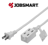 JobSmart WJ-28 9 ft. Indoor Cube Tap White Extension Cord with 3 Outlets