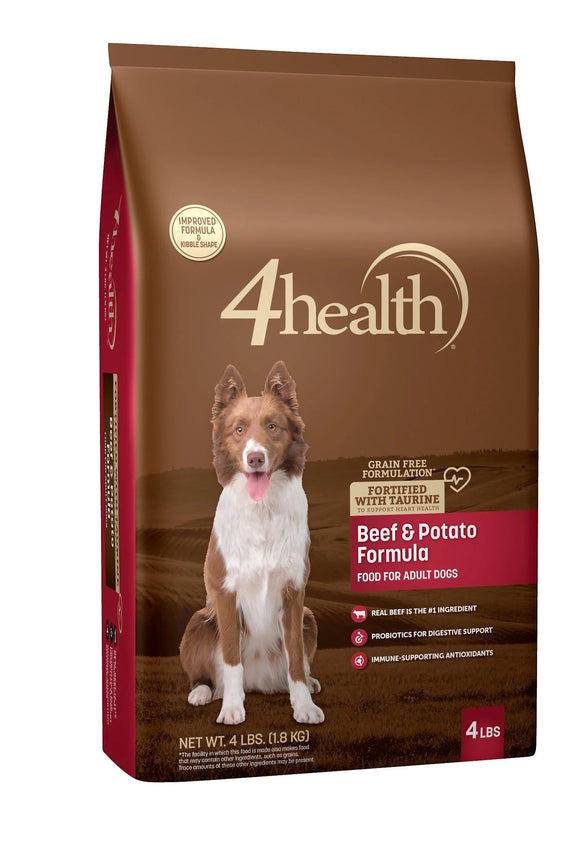 4health Grain Free Formulation Beef and Potato Formula Dry Dog Food - 4 lb
