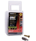 Hillman 116822 Power Pro One Flat Head Bronze Multi-Material Screws #6 x 1"