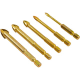 Nemo Power Tools RK05009 Glass Drill Bit Set 4 ,6 , 8, 10, 12mm bits