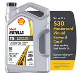 Shell Rotella 550045130 T5 10W-30 Synthetic Blend Diesel Engine Oil, 1 Gal.