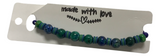 Handmade Beaded Bracelet – Blue & Green Beads with Matching Disc Spacers