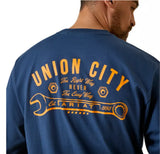 Ariat 10046343 Rebar Cotton Strong Union City Long Sleeve Work T-Shirt, Large