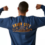 Ariat 10046343 Rebar Cotton Strong Union City Long Sleeve Work T-Shirt, Large