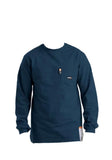 Berne FRK11NV Long-Sleeve Flame-Resistant Crew Neck T-Shirt, Navy, XL