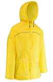 Blue Mountain Hooded Polyester Rain Suit Jacket and Pants Set Extra Large Yellow