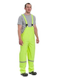 Blue Mountain Unisex Polyester Hi Vis Green Rainsuit Jacket and Bib Set, Large