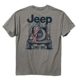 Buck Wear 8851 Men's Jeep USA T-Shirt, Athletic Heather - Extra Large