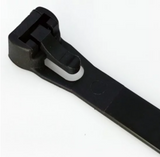 Cambridge 200602 8 in. Releasable UV-Resistant Cable Ties, Black, 20-Pack