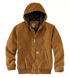 Carhartt 104050-BLK Loose Fit Washed Duck Insulated Active Men's  Jacket - Large