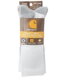 Carhartt A422-3 WHT Men's Force Performance Work Crew Socks White, Size 13-15