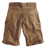 Carhartt B147DKH Men's Mid-Rise Canvas Work Shorts, Dark Khaki, Size 36