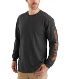 Carhartt K231-984 Men's Long-Sleeve Graphic Logo T-Shirt, Carbon Heather - 4 XL