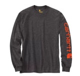 Carhartt K231-984 Men's Long-Sleeve Graphic Logo T-Shirt, Carbon Heather - 4 XL