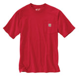 Carhartt Loose Fit Heavyweight Short-Sleeve Pocket T-Shirt,Fire Red Heather, 3XL