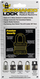 Commando Lock 5/16in. Diameter Shackle Steel Military-Grade Zinc No Bump Padlock