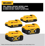 Dewalt DCB324-4 20A MAX 2A 4A Compact Lithium Power Tool Battery, 4 pieces - view 3