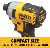 DeWALT DCF787D1 Brushless 1/4 in. Impact Driver Kit with 2Amp Hr Battery